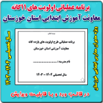 برنامه عملیاتی اولویت های 11 گانه معاونت آموزش ابتدایی خوزستان 1404- 1403( ویژه مدیران ابتدایی )