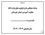 برنامه عملیاتی اولویت های 11 گانه معاونت آموزش ابتدایی خوزستان 1404- 1403( ویژه مدیران ابتدایی ) - تصویر 3