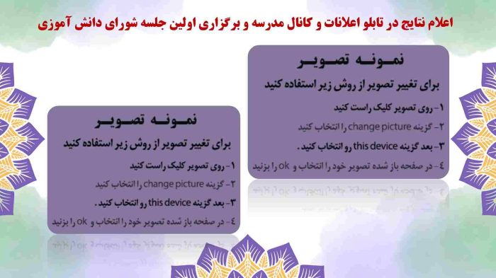 نمونه پاورپوینت گزارش مصور برگزاری انتخابات شورای دانش آموزی - تصویر 14