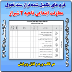 فرم های تکمیل شده برنامه عملیاتی تراز سند تحول معاونت آموزش ابتدایی ناحیه دو شیراز 1405 - 1404