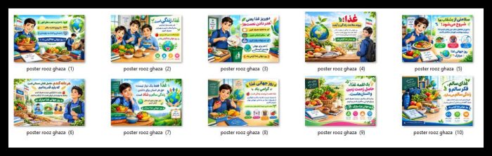 10 پوستر به مناسبت روز جهانی غذا ( مدارس پسرانه ) - تصویر 2
