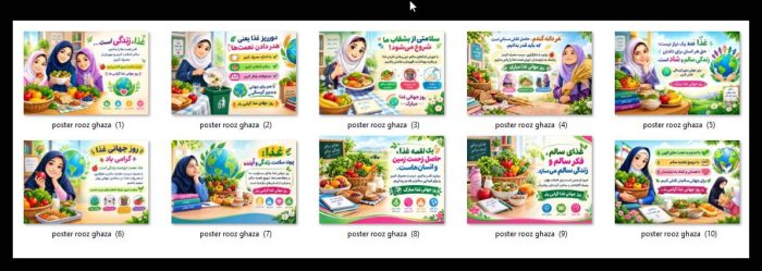 10 پوستر به مناسبت روز جهانی غذا ( مدارس دخترانه ) - تصویر 2