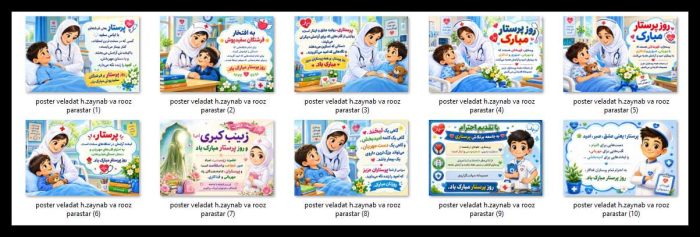 10 پوستر به مناسبت ولادت حضرت زینب (س) و روز پرستار ( مدارس پسرانه) - تصویر 2